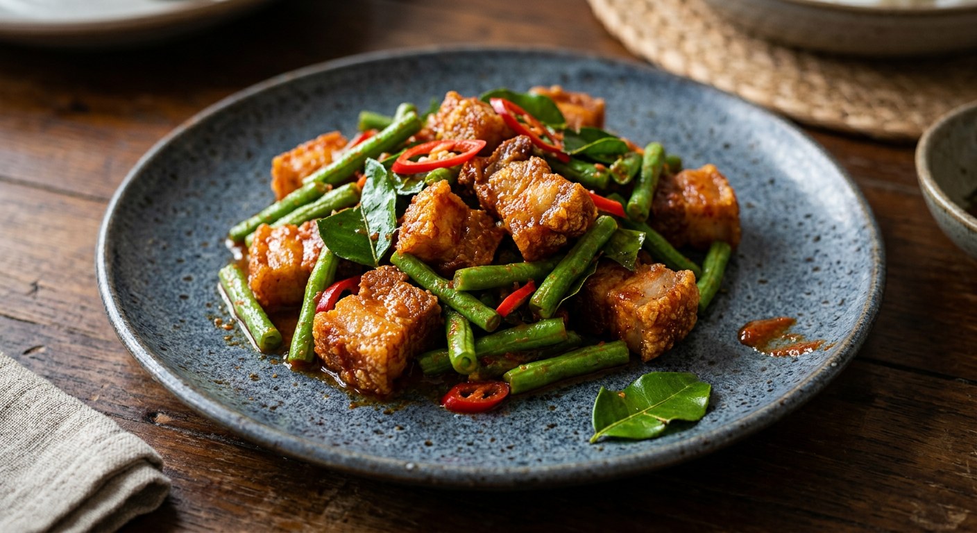 Pad Prik Gaeng Moo Krob