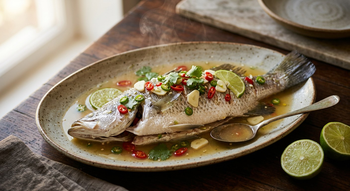 Pla Kapong Neung Manao